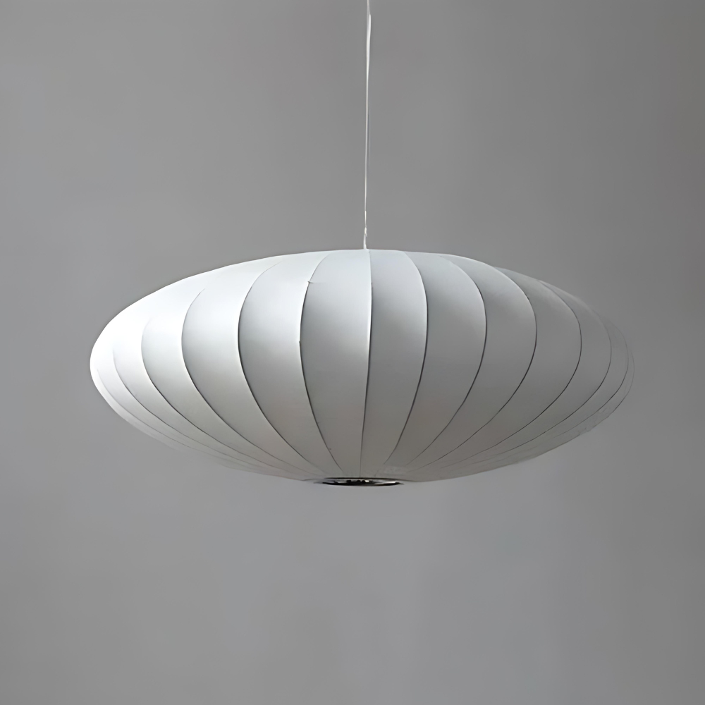 Japandi Silk Pendant Light – 30cm Soft White Hanging Lamp for Serene Modern Interiors 5
