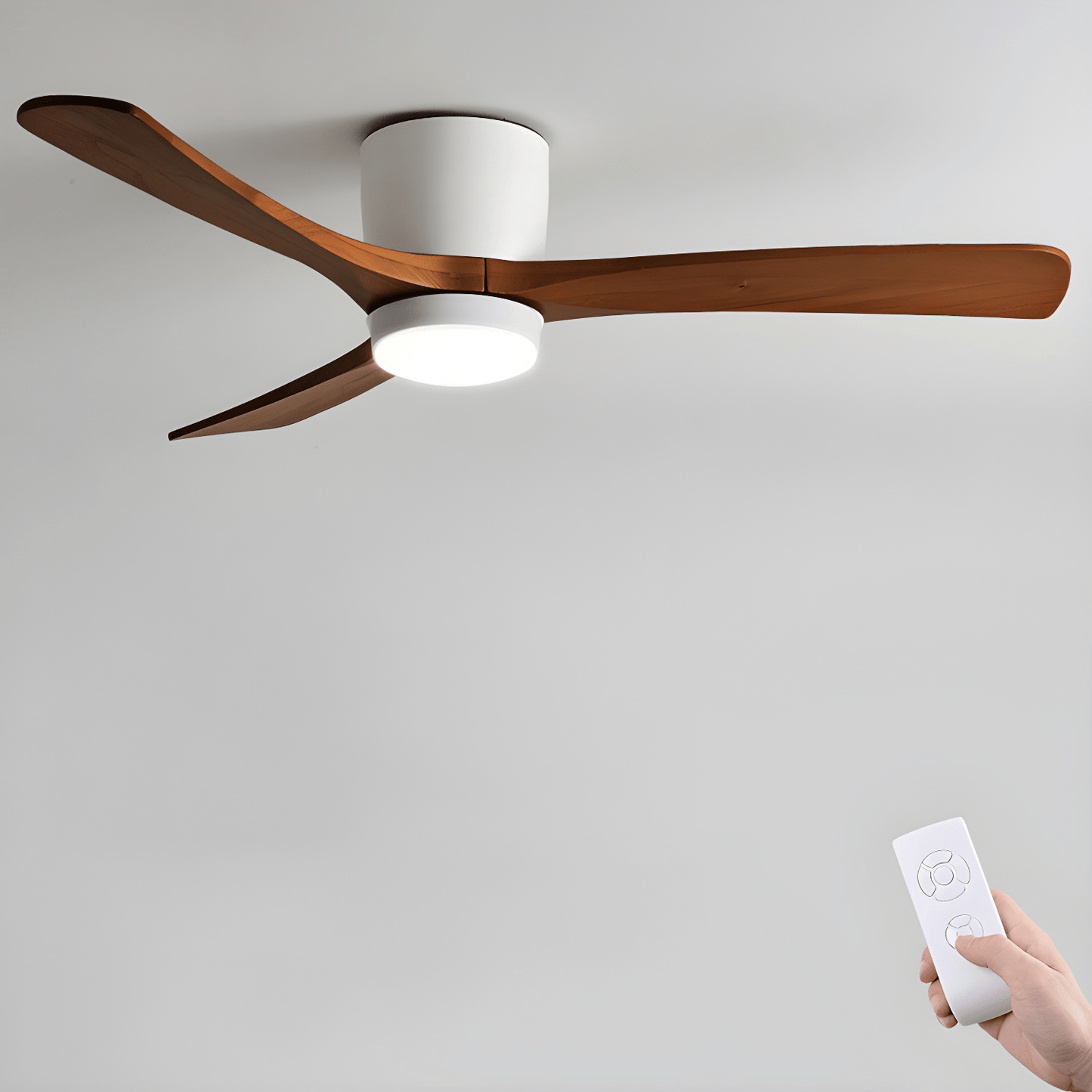 Nordic Wooden Ceiling Fan and Light with LED – Available in 42, 48, 52 Sizes, Quiet Operation, Remote Control 13