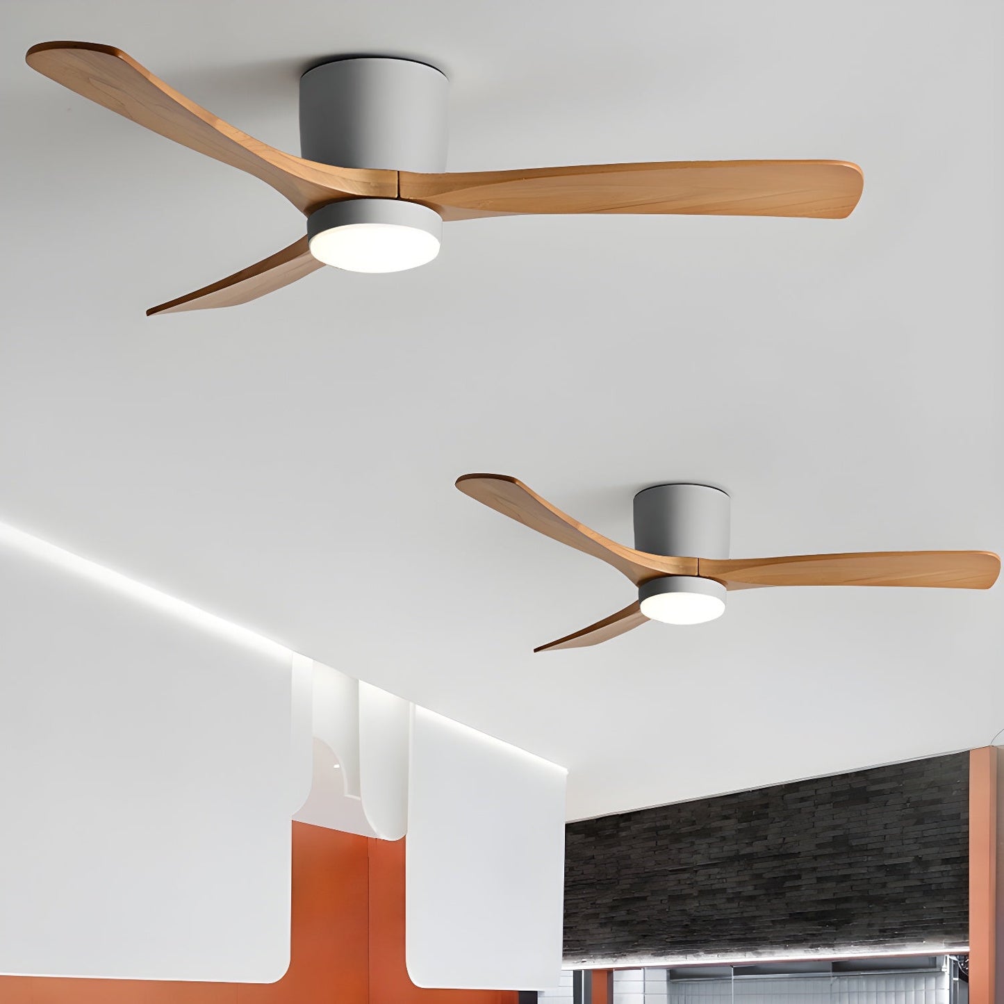 Nordic Wooden Ceiling Fan and Light with LED – Available in 42, 48, 52 Sizes, Quiet Operation, Remote Control 2