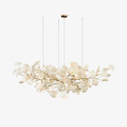 Elegant Ginkgo Chandelier with Handcrafted Ceramic Petals – Customizable Sizes and Colors for Luxurious Lighting 12