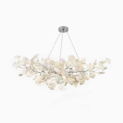 Elegant Ginkgo Chandelier with Handcrafted Ceramic Petals – Customizable Sizes and Colors for Luxurious Lighting 13