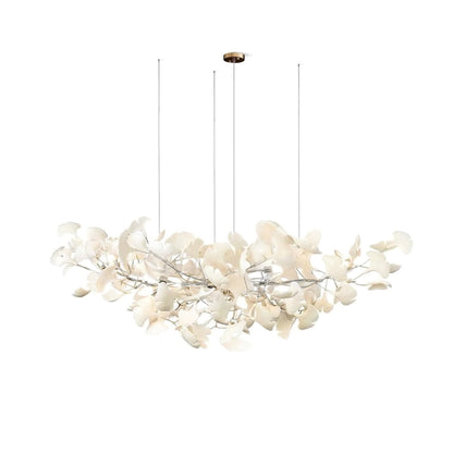 Elegant Ginkgo Chandelier with Handcrafted Ceramic Petals – Customizable Sizes and Colors for Luxurious Lighting 9