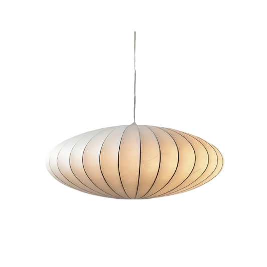 Japandi Silk Pendant Light – 30cm Soft White Hanging Lamp for Serene Modern Interiors 0