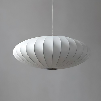 Japandi Silk Pendant Light – 30cm Soft White Hanging Lamp for Serene Modern Interiors 5