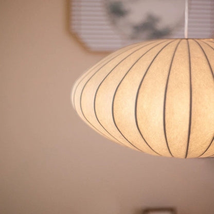 Japandi Silk Pendant Light – 30cm Soft White Hanging Lamp for Serene Modern Interiors 7