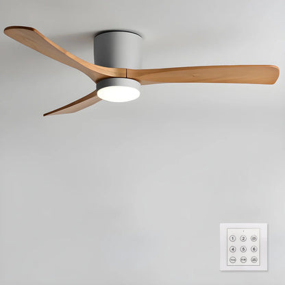 Nordic Wooden Ceiling Fan and Light with LED – Available in 42, 48, 52 Sizes, Quiet Operation, Remote Control 11